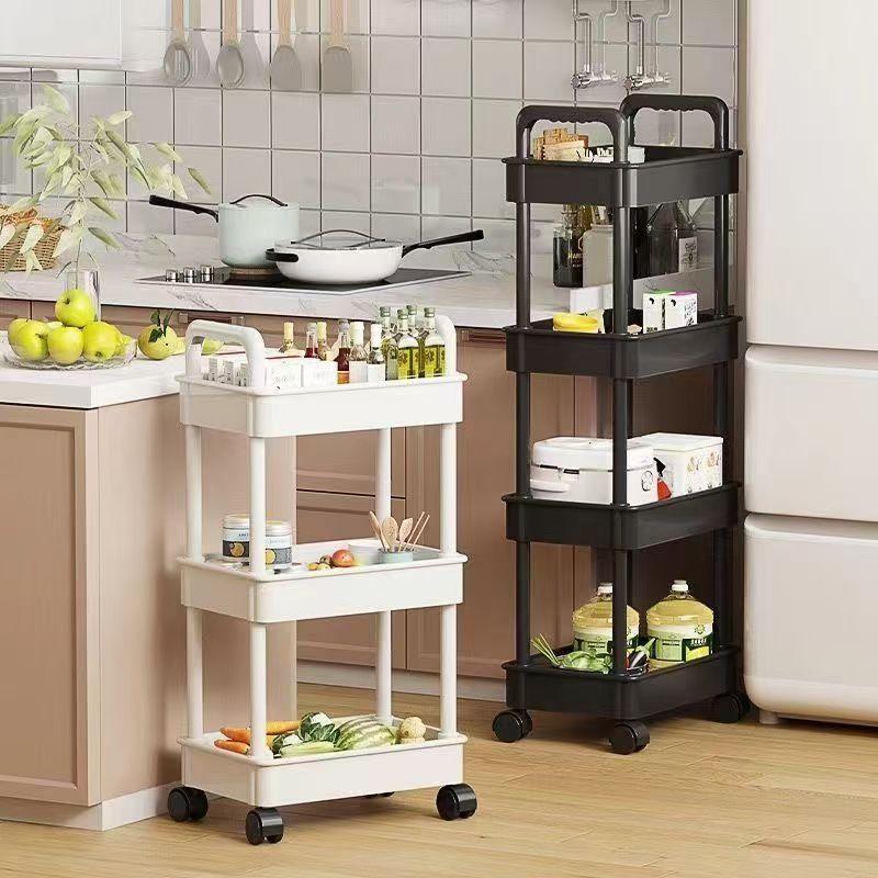 Book Cart Rolling - Troli Dapur Multifungsi 3/4/5 Tingkat, Rak