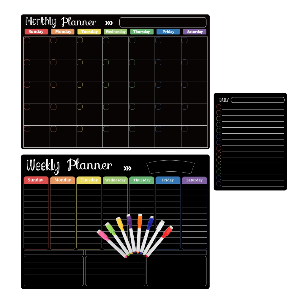 Magnetic Whiteboard Calendar - Papan Kalender Magnetik untuk Kulkas, Organizer