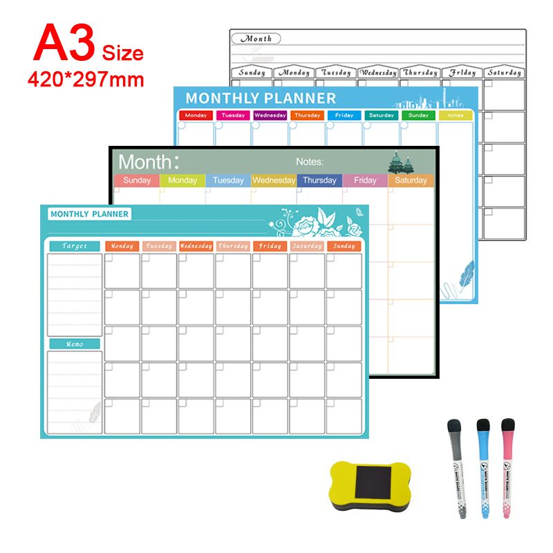 A3 Spidol Kalender Perencana M - Magnetic Whiteboard Calendar ulasan dan harga