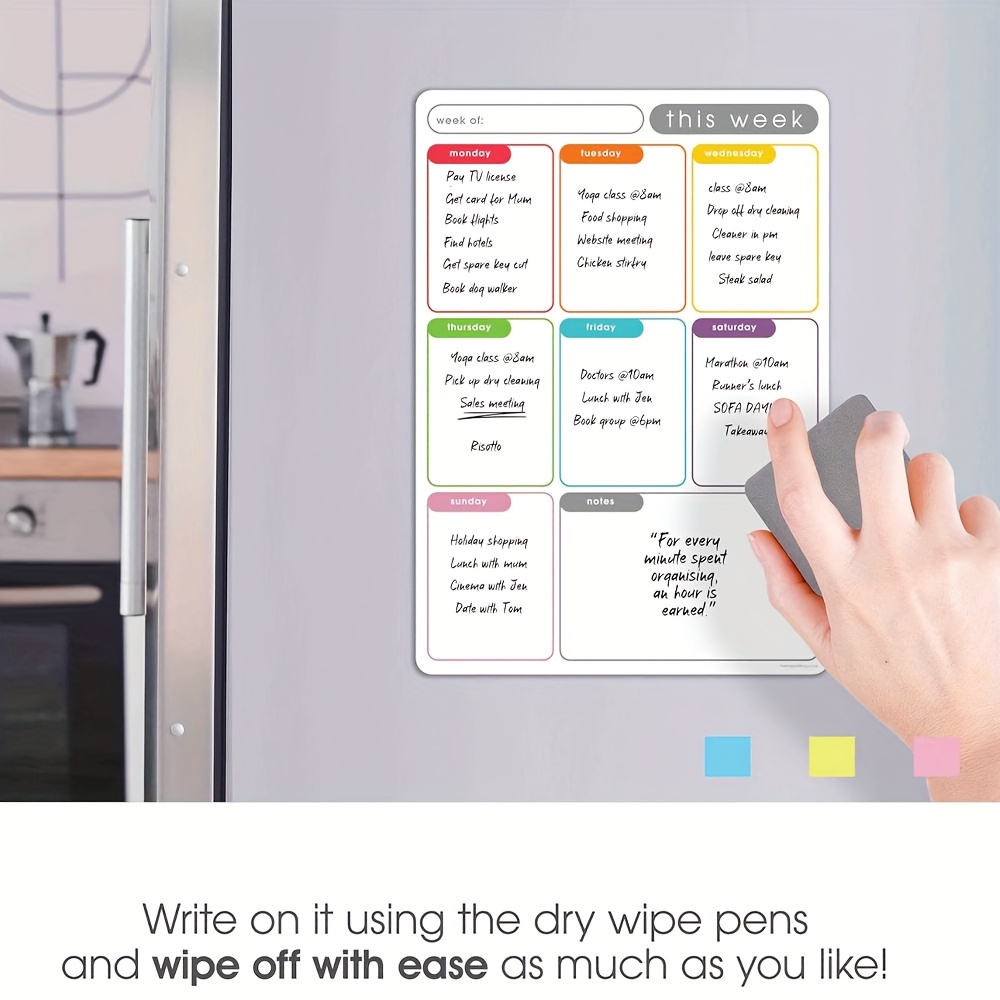 Perencana Mingguan Magnetik A4 - Magnetic Whiteboard Calendar ulasan dan harga