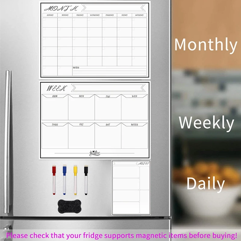 Rencana Harian Minggu Bulan Ka - Magnetic Whiteboard Calendar ulasan dan harga