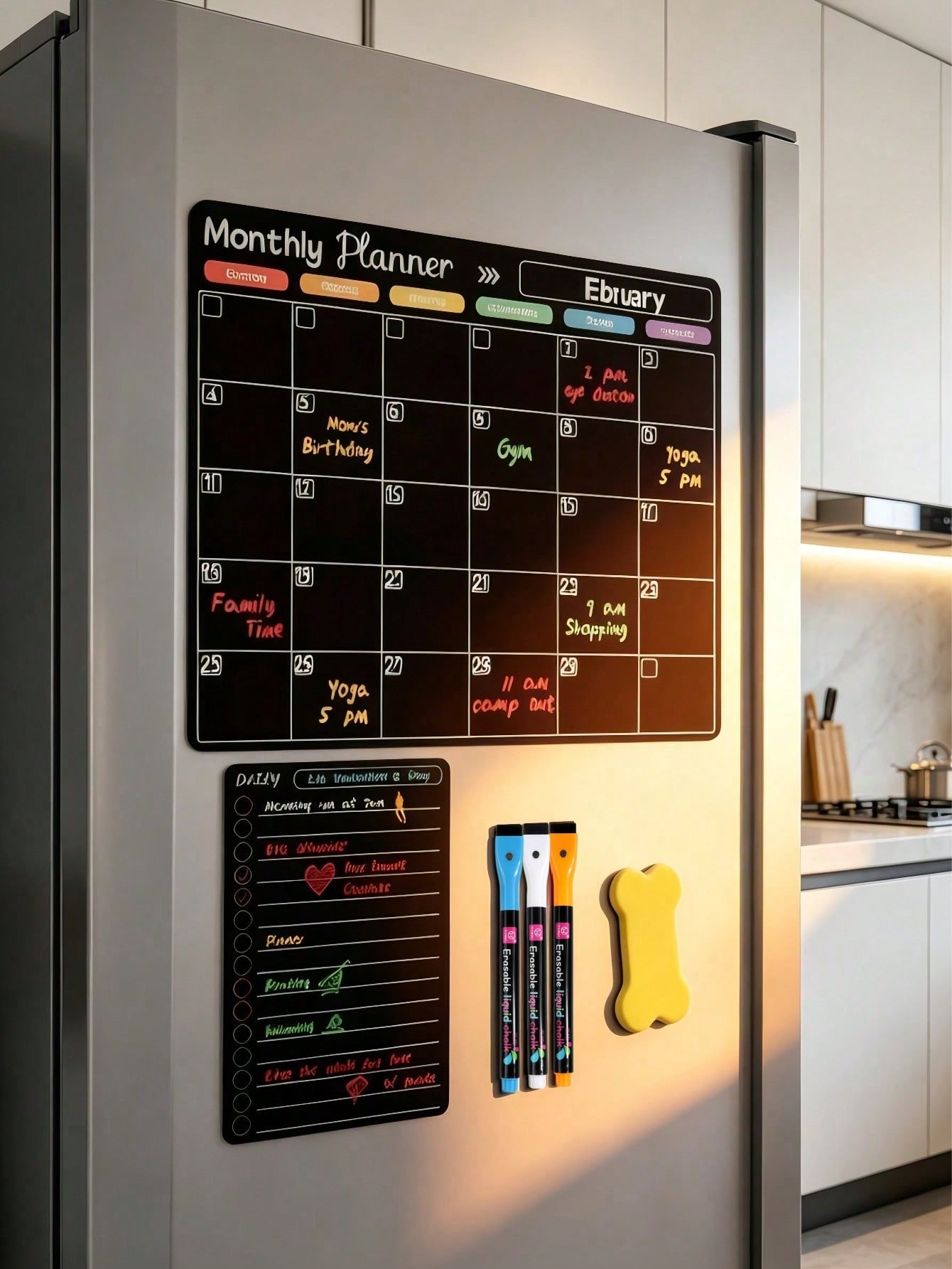 Kalender Kulkas Magnetik yang  - Magnetic Whiteboard Calendar ulasan dan harga